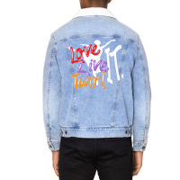 Baton Twirling Love Live Twirl It Unisex Sherpa-lined Denim Jacket | Artistshot