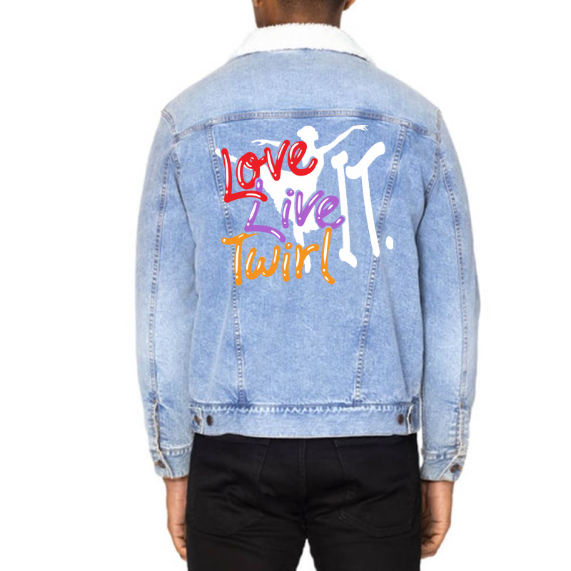 Baton Twirling Love Live Twirl It Unisex Sherpa-Lined Denim Jacket by strosesimonsf | Artistshot