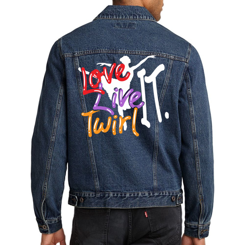 Baton Twirling Love Live Twirl It Men Denim Jacket by strosesimonsf | Artistshot