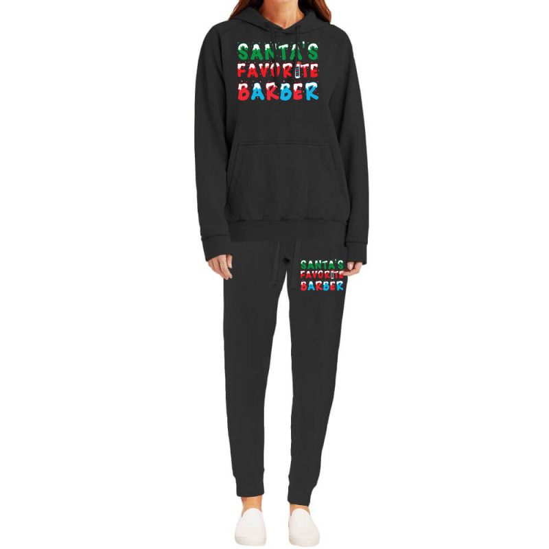 Santas Favorite Barber Christmas Holiday Gift Gift Hoodie & Jogger Set | Artistshot