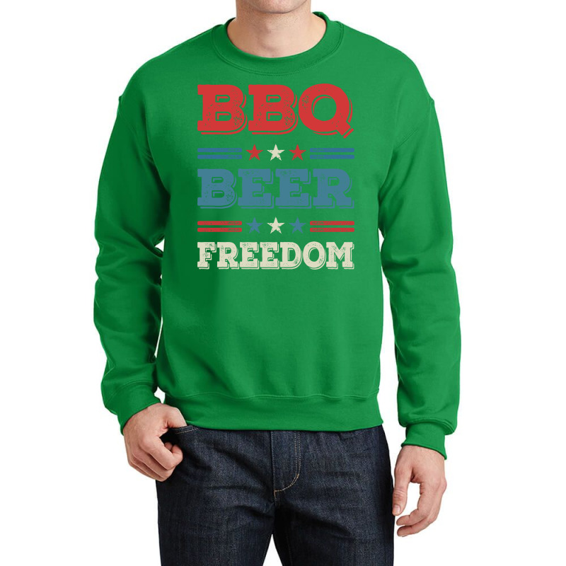 Bbq Beer Freedom Texas Bbq Design For Him Funny Crewneck Sweatshirt by strosesimonsf | Artistshot