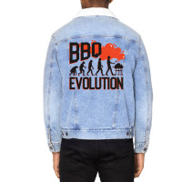 Bbq Evolution Grill Barbecue Kochen Mann Vater Boy Unisex Sherpa-lined Denim Jacket | Artistshot