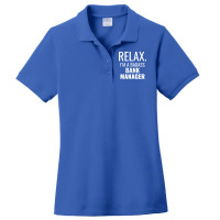 Relax Im A Badass Bank Manager Trending Ladies Polo Shirt | Artistshot