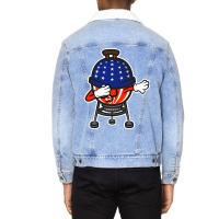 Dabbing Usa Bbq Grill Tumblr Unisex Sherpa-lined Denim Jacket | Artistshot