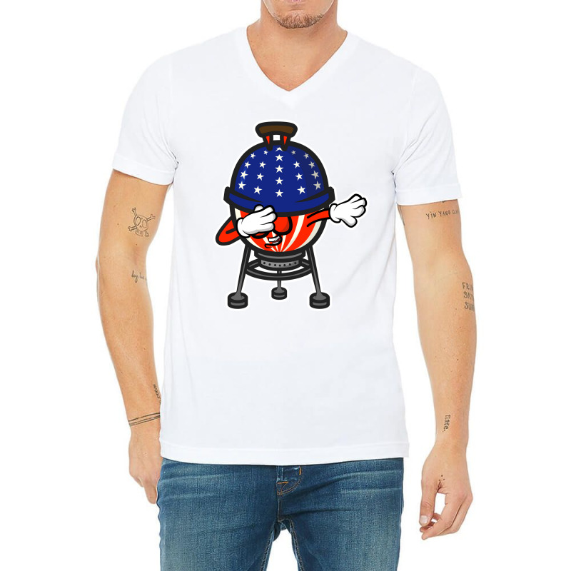 Dabbing Usa Bbq Grill Tumblr V-Neck Tee by strosesimonsf | Artistshot