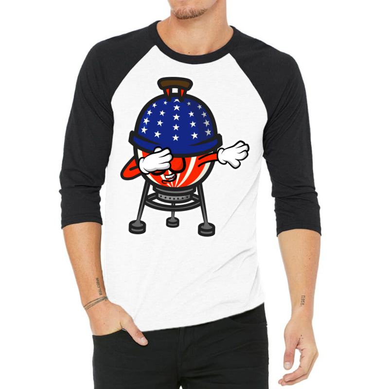 Dabbing Usa Bbq Grill Tumblr 3/4 Sleeve Shirt by strosesimonsf | Artistshot