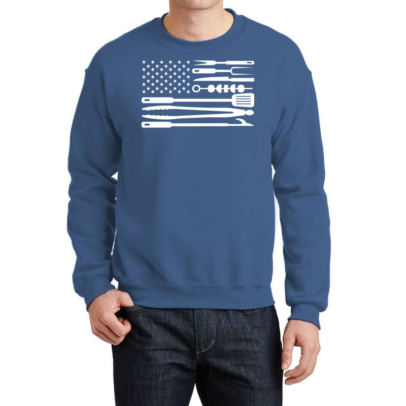 Bbq Flag Aesthetic Crewneck Sweatshirt by strosesimonsf | Artistshot