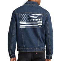 Bbq Flag Aesthetic Men Denim Jacket | Artistshot