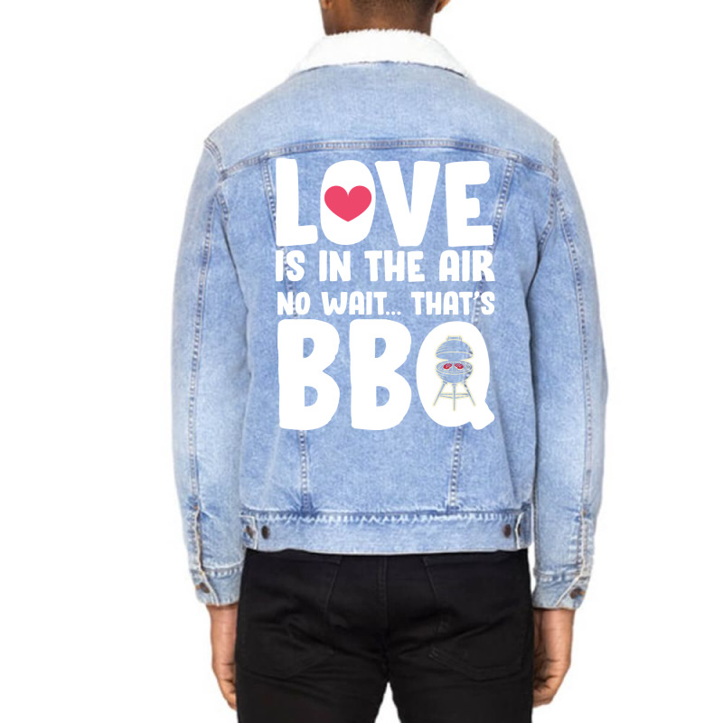 Bbq Girl Unisex Sherpa-Lined Denim Jacket by strosesimonsf | Artistshot