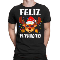 Feliz Navidad Outfit Reindeer Santa Spanish Christ T-shirt | Artistshot