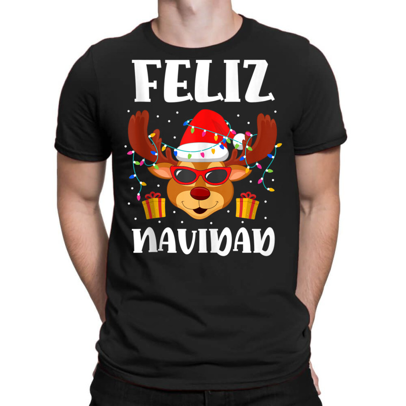 Feliz Navidad Outfit Reindeer Santa Spanish Christ T-shirt | Artistshot