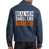 Grill Barbecue Bbq Season Meat Grillmaster Gift Gr Men Denim Jacket | Artistshot