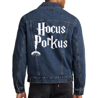 Hocus Porkus Funny Novelty Bbq Barbecue Pit Boss P Men Denim Jacket | Artistshot