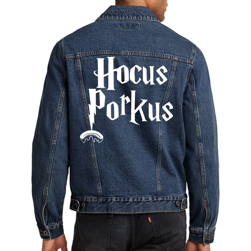 Hocus Porkus Funny Novelty Bbq Barbecue Pit Boss P Men Denim Jacket by strosesimonsf | Artistshot