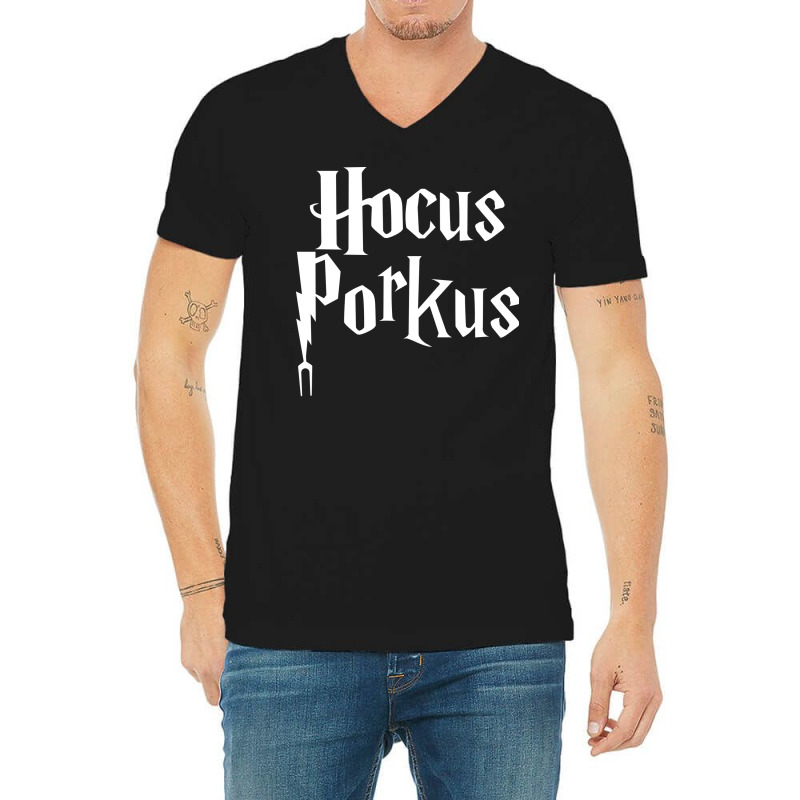 Hocus Porkus Funny Novelty Bbq Barbecue Pit Boss P V-Neck Tee by strosesimonsf | Artistshot