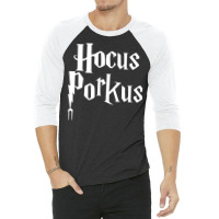 Hocus Porkus Funny Novelty Bbq Barbecue Pit Boss P 3/4 Sleeve Shirt | Artistshot