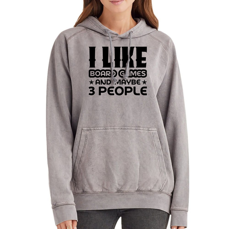 I Like Board Games And Maybe 3 People Yellow Vintage Hoodie by strosesimonsf | Artistshot