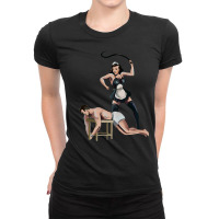 French Maid Costume Whip Bondage Roleplay Lingerie Ladies Fitted T-shirt | Artistshot