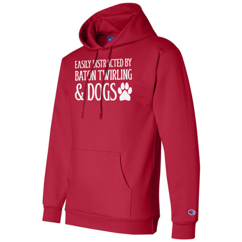 Easily Distracted Red Champion Hoodie by strosesimonsf | Artistshot