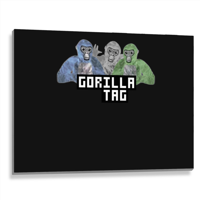 Gorilla Tag Monkey Green Blue Gorilla Metal Print Horizontal By ...