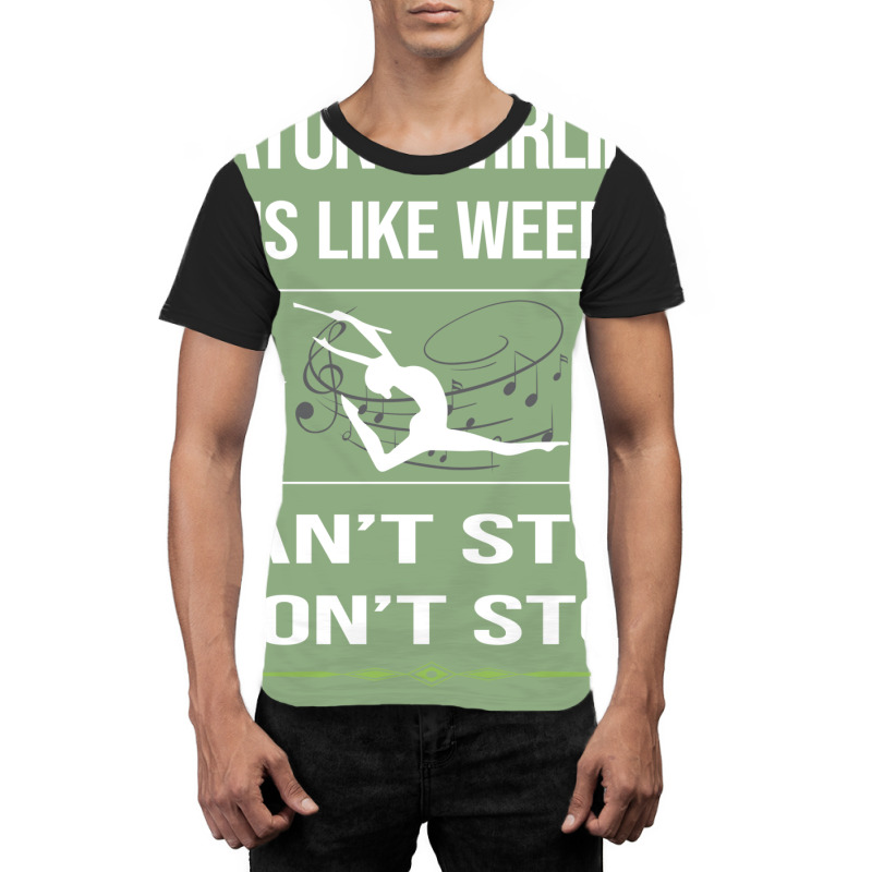 Funny Cant Stop Baton Twirling Twirl Twirler Vinta Graphic T-shirt by strosesimonsf | Artistshot