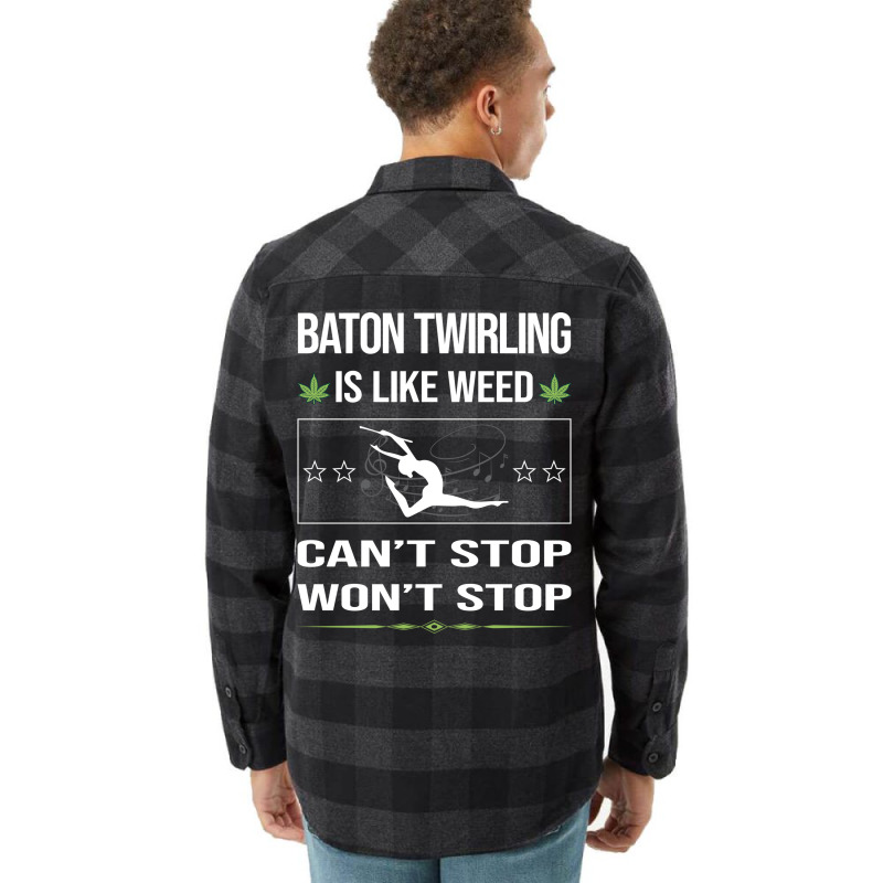 Funny Cant Stop Baton Twirling Twirl Twirler Vinta Flannel Shirt by strosesimonsf | Artistshot