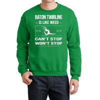 Funny Cant Stop Baton Twirling Twirl Twirler Vinta Crewneck Sweatshirt | Artistshot