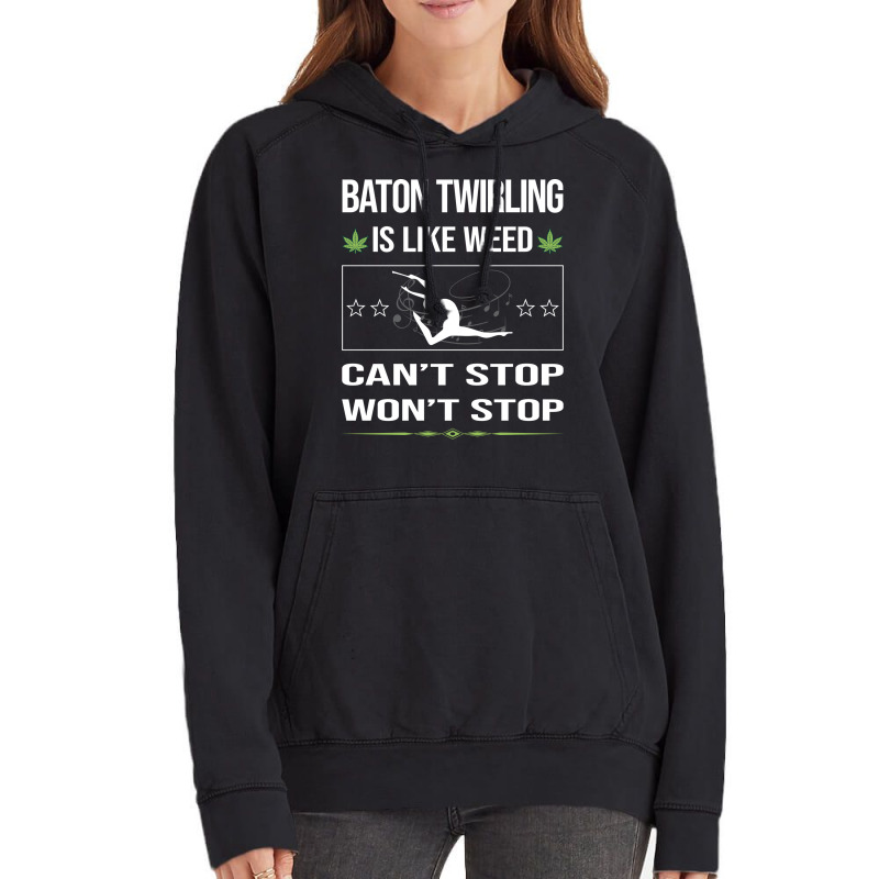 Funny Cant Stop Baton Twirling Twirl Twirler Vinta Vintage Hoodie by strosesimonsf | Artistshot