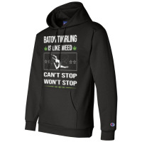 Funny Cant Stop Baton Twirling Twirl Twirler Vinta Champion Hoodie | Artistshot