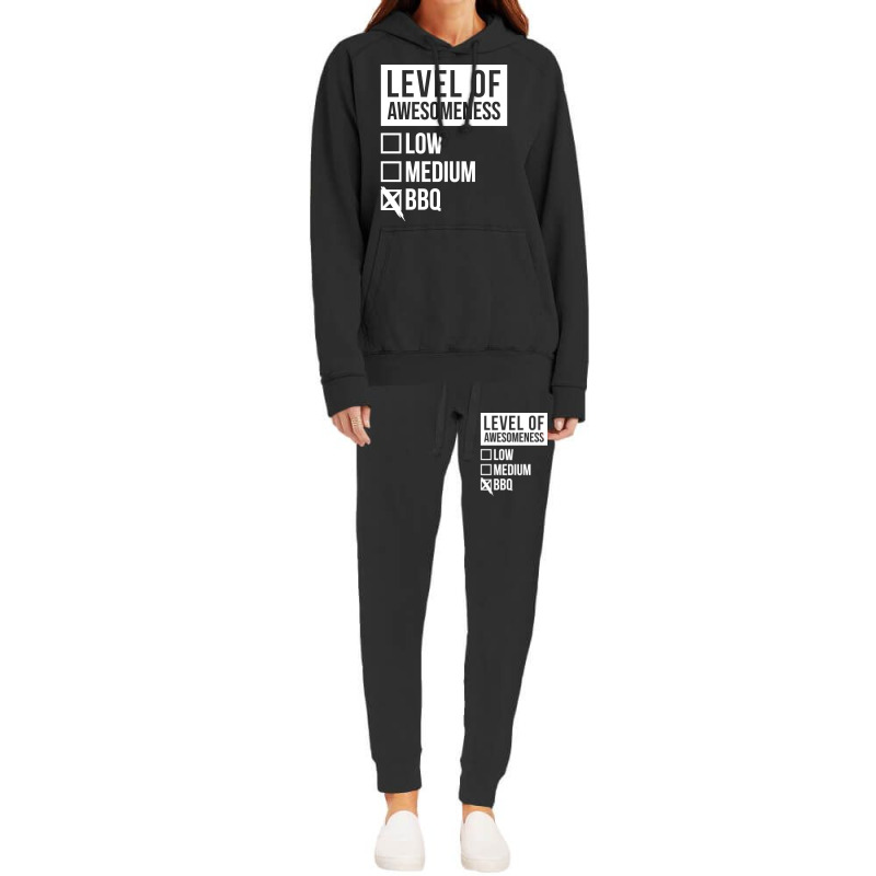 Funny Level Of Awesomeness Low Medium Gift Bbq Bar Hoodie & Jogger set by strosesimonsf | Artistshot