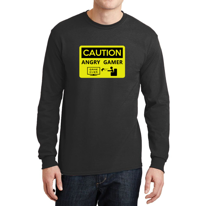 Game Over Caution Angry Gamer Long Sleeve Shirts by OraliaGilmore | Artistshot