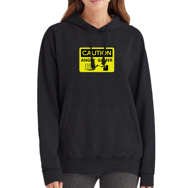 Game Over Caution Angry Gamer Vintage Hoodie by OraliaGilmore | Artistshot