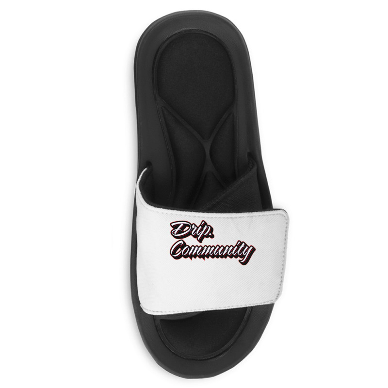 Drip Community (front) Shark (back) Premium T Shir Slide Sandal | Artistshot