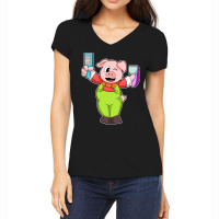 Pig With Comb Razor Boy Women's V-neck T-shirt | Artistshot