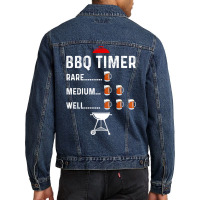 Grill Barbecue Bbq Season Meat Grillmaster Gift Su Men Denim Jacket | Artistshot