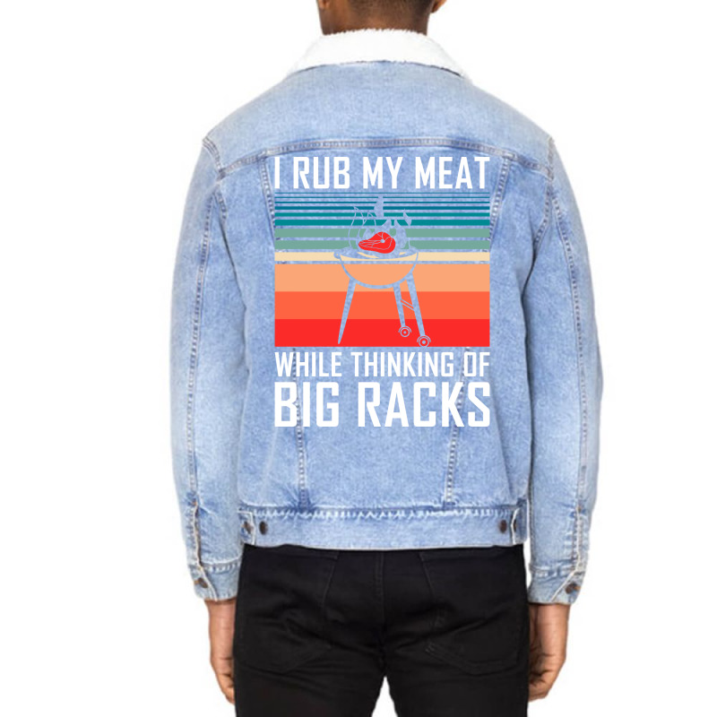 Grill Barbecue Bbq Season Meat Grillmaster Gift Su Unisex Sherpa-Lined Denim Jacket by strosesimonsf | Artistshot