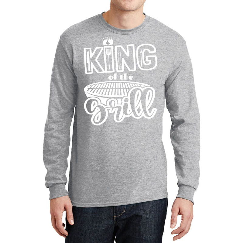 King Of The Grill Bbq Grilling Outdoor Cooking Quo Long Sleeve Shirts by strosesimonsf | Artistshot