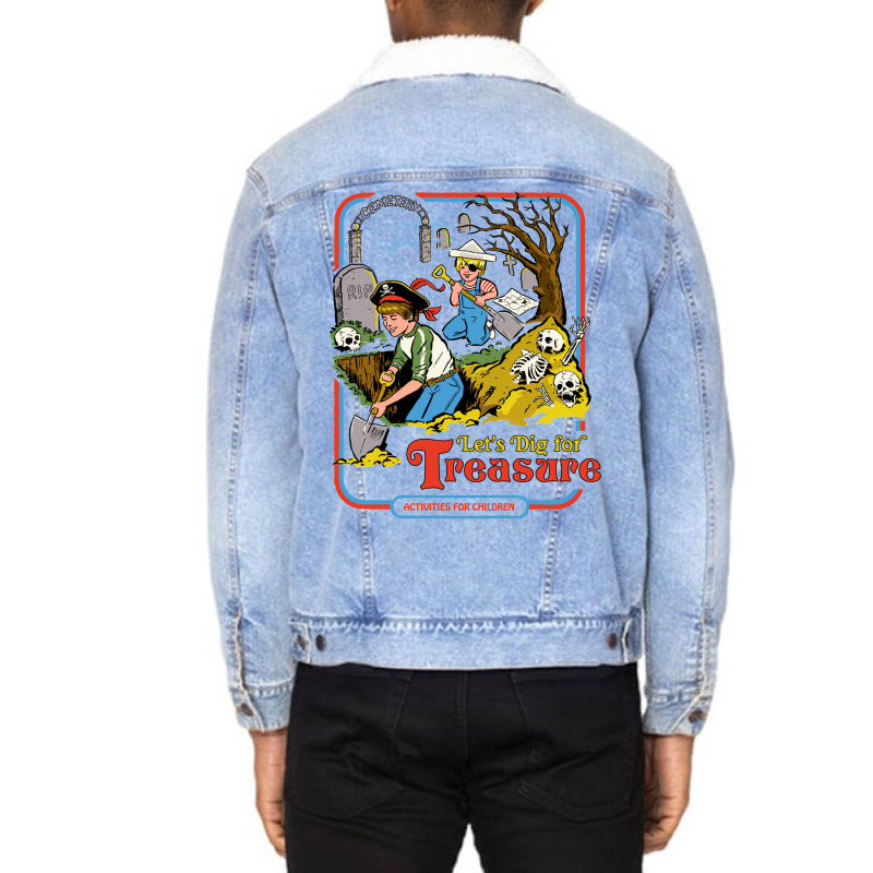 Let's Dig For Treasure Unisex Sherpa-Lined Denim Jacket by fettekolatz | Artistshot