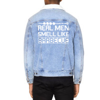 Real Men Smell Like Barbecue Aesthetic Unisex Sherpa-lined Denim Jacket | Artistshot