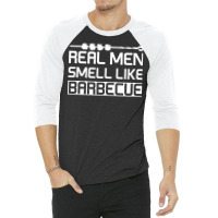 Real Men Smell Like Barbecue Aesthetic 3/4 Sleeve Shirt | Artistshot