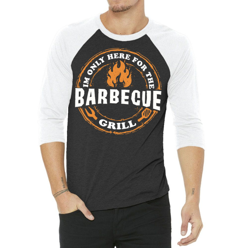 Im Only Here For Bbq 70s 3/4 Sleeve Shirt by strosesimonsf | Artistshot