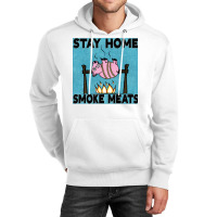 Stay Home Smoke Meats Blue Unisex Hoodie | Artistshot