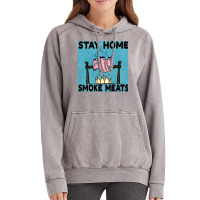 Stay Home Smoke Meats Blue Vintage Hoodie | Artistshot