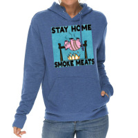 Stay Home Smoke Meats Blue Lightweight Hoodie | Artistshot