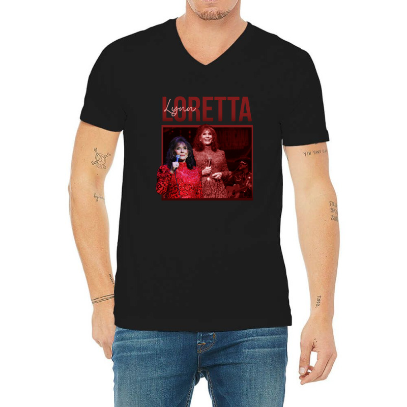 Loretta Red Rip V-neck Tee | Artistshot