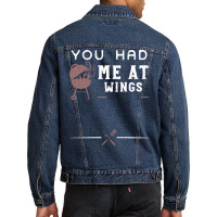 You Had Me At Wings Love Men Denim Jacket | Artistshot