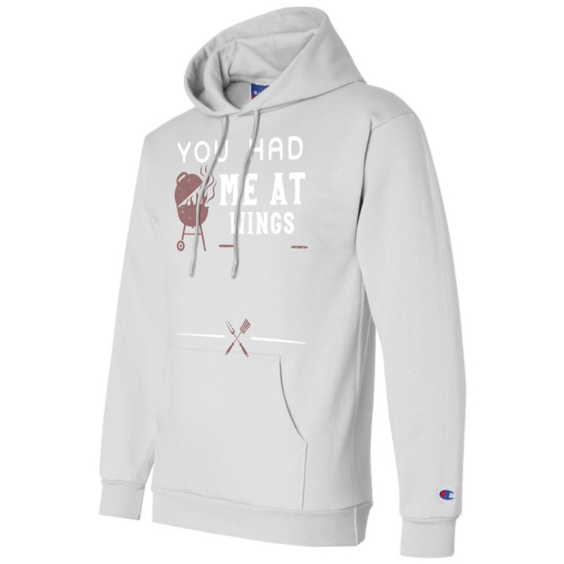 You Had Me At Wings Love Champion Hoodie by strosesimonsf | Artistshot