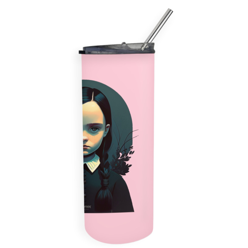 Sad Lonely Girl   Wednesday   Vector Art Skinny Tumbler | Artistshot