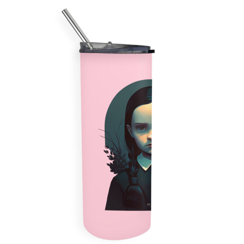 Sad Lonely Girl   Wednesday   Vector Art Skinny Tumbler | Artistshot