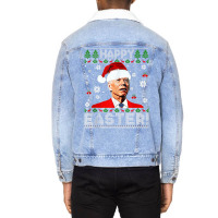 Funny Joe Biden Happy Easter Ugly Christmas Tank T Unisex Sherpa-lined Denim Jacket | Artistshot